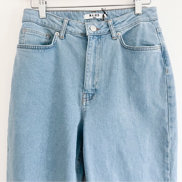 ASOS NA-KD Women’s Cropped Jeans in Blue Light Wash 38 - Picture 7 of 15